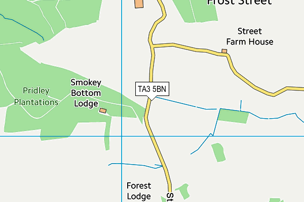 TA3 5BN map - OS VectorMap District (Ordnance Survey)