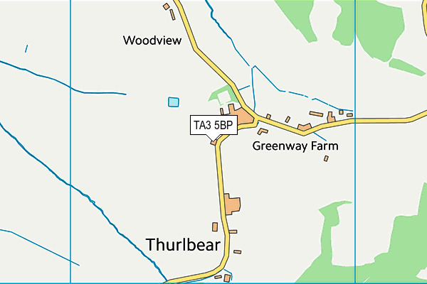 TA3 5BP map - OS VectorMap District (Ordnance Survey)