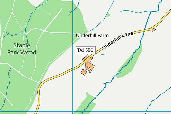 TA3 5BQ map - OS VectorMap District (Ordnance Survey)