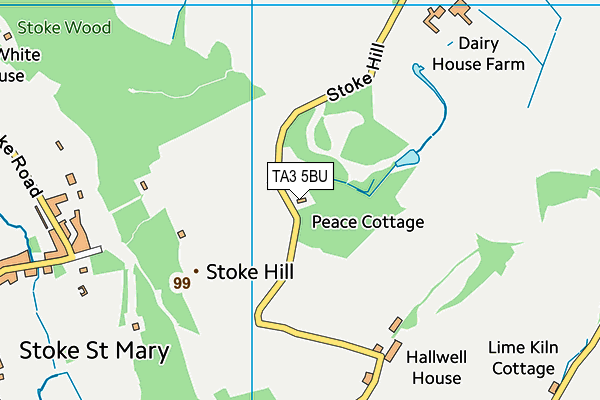 TA3 5BU map - OS VectorMap District (Ordnance Survey)