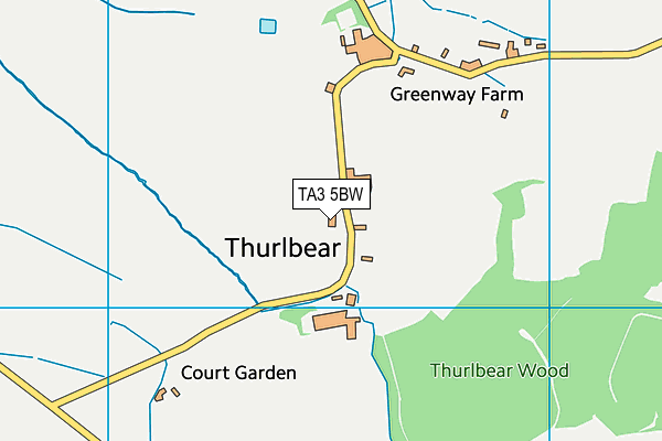 Thurlbear Church of England Primary School map (TA3 5BW) - OS VectorMap District (Ordnance Survey)