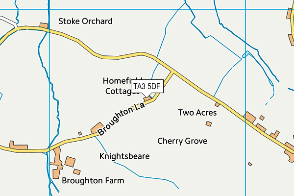 TA3 5DF map - OS VectorMap District (Ordnance Survey)