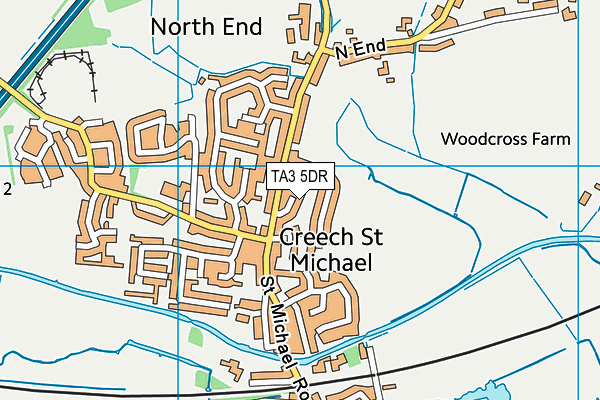 TA3 5DR map - OS VectorMap District (Ordnance Survey)