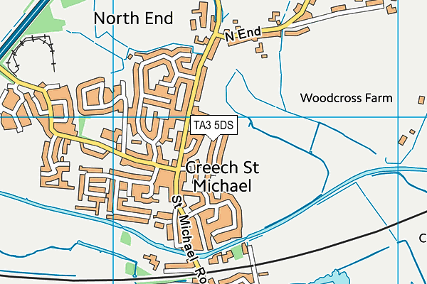 TA3 5DS map - OS VectorMap District (Ordnance Survey)