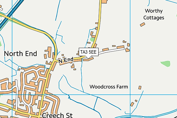 TA3 5EE map - OS VectorMap District (Ordnance Survey)
