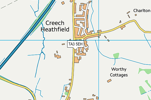 TA3 5EH map - OS VectorMap District (Ordnance Survey)