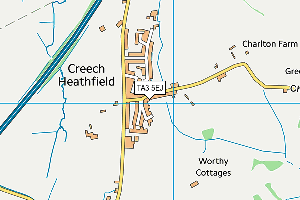 TA3 5EJ map - OS VectorMap District (Ordnance Survey)