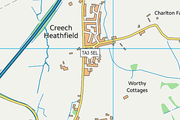 TA3 5EL map - OS VectorMap District (Ordnance Survey)