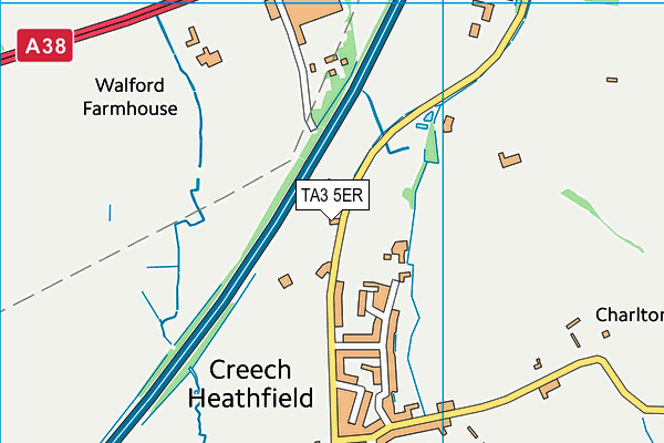 TA3 5ER map - OS VectorMap District (Ordnance Survey)