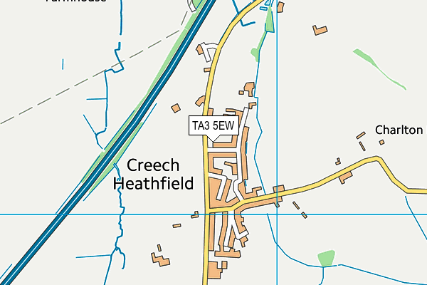 TA3 5EW map - OS VectorMap District (Ordnance Survey)