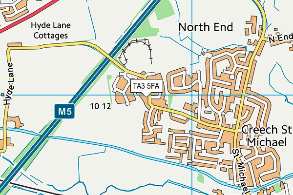 TA3 5FA map - OS VectorMap District (Ordnance Survey)