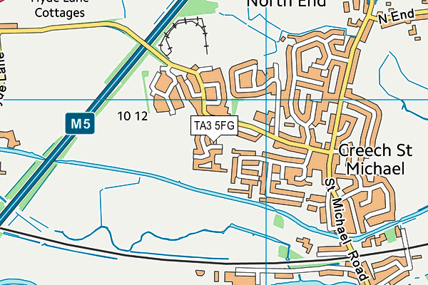 TA3 5FG map - OS VectorMap District (Ordnance Survey)