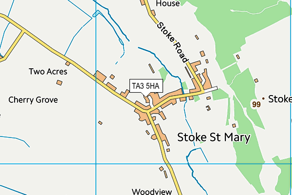 TA3 5HA map - OS VectorMap District (Ordnance Survey)