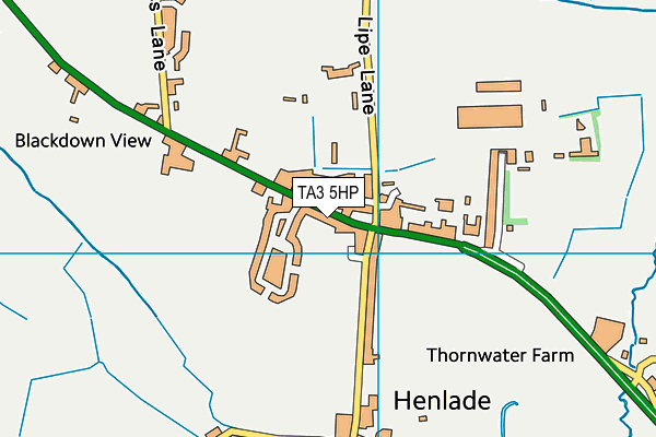 TA3 5HP map - OS VectorMap District (Ordnance Survey)