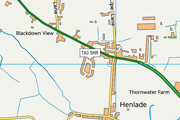 TA3 5HR map - OS VectorMap District (Ordnance Survey)