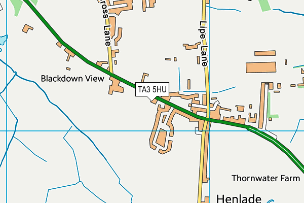 TA3 5HU map - OS VectorMap District (Ordnance Survey)