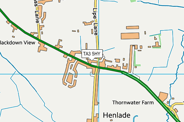 TA3 5HY map - OS VectorMap District (Ordnance Survey)