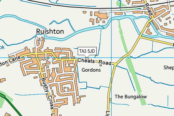 TA3 5JD map - OS VectorMap District (Ordnance Survey)