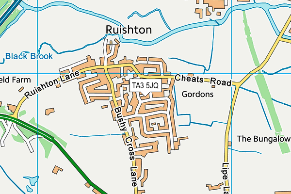 TA3 5JQ map - OS VectorMap District (Ordnance Survey)