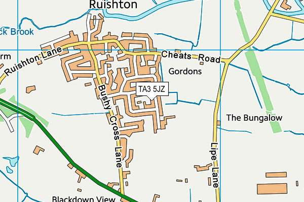 Ruishton Church of England School map (TA3 5JZ) - OS VectorMap District (Ordnance Survey)