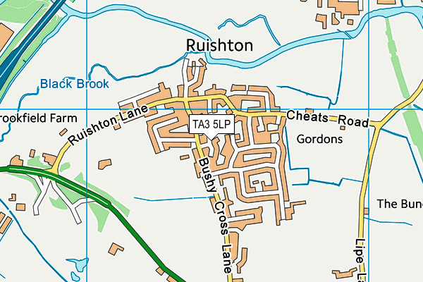 TA3 5LP map - OS VectorMap District (Ordnance Survey)