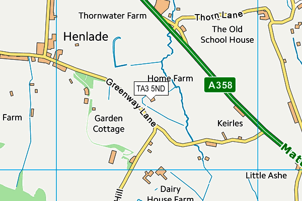 TA3 5ND map - OS VectorMap District (Ordnance Survey)