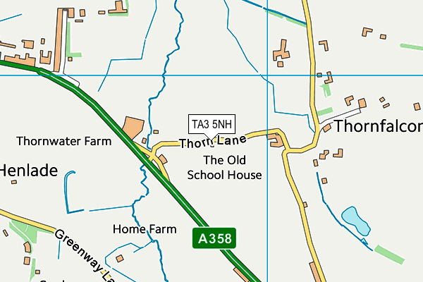 TA3 5NH map - OS VectorMap District (Ordnance Survey)