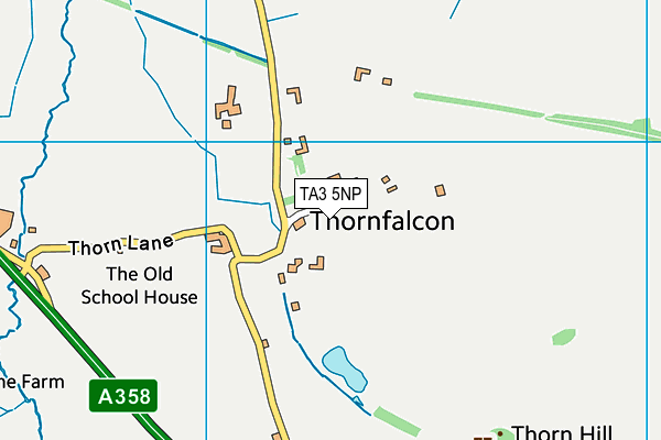 TA3 5NP map - OS VectorMap District (Ordnance Survey)