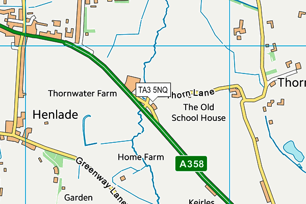 TA3 5NQ map - OS VectorMap District (Ordnance Survey)