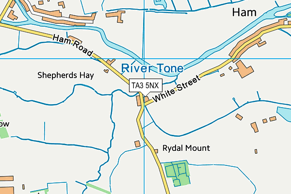 TA3 5NX map - OS VectorMap District (Ordnance Survey)