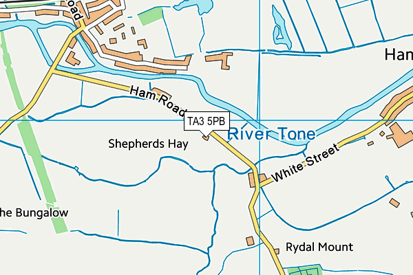 TA3 5PB map - OS VectorMap District (Ordnance Survey)