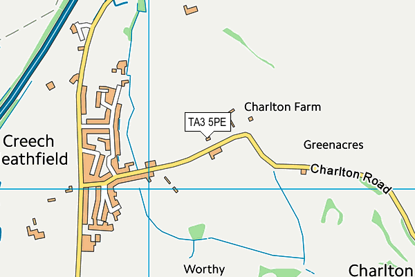 TA3 5PE map - OS VectorMap District (Ordnance Survey)