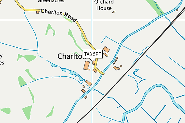 TA3 5PF map - OS VectorMap District (Ordnance Survey)