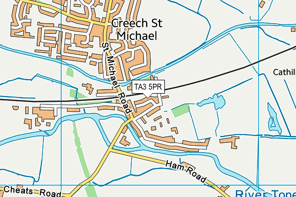 TA3 5PR map - OS VectorMap District (Ordnance Survey)