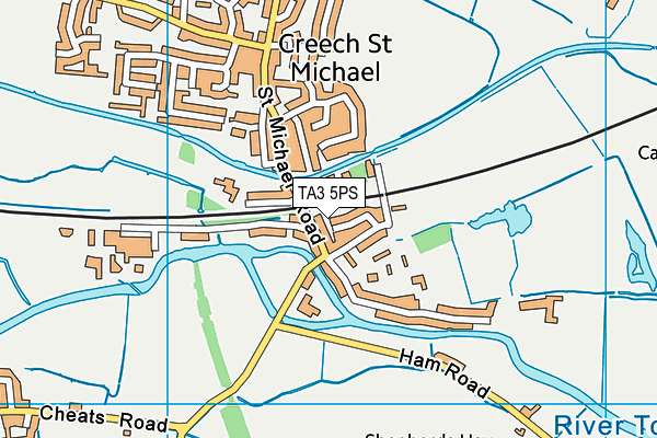 TA3 5PS map - OS VectorMap District (Ordnance Survey)