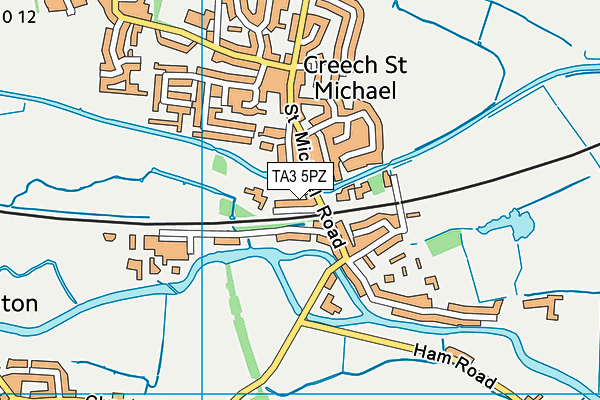 TA3 5PZ map - OS VectorMap District (Ordnance Survey)