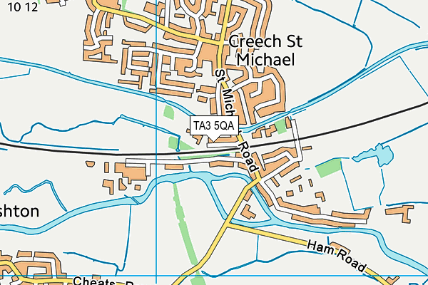 TA3 5QA map - OS VectorMap District (Ordnance Survey)