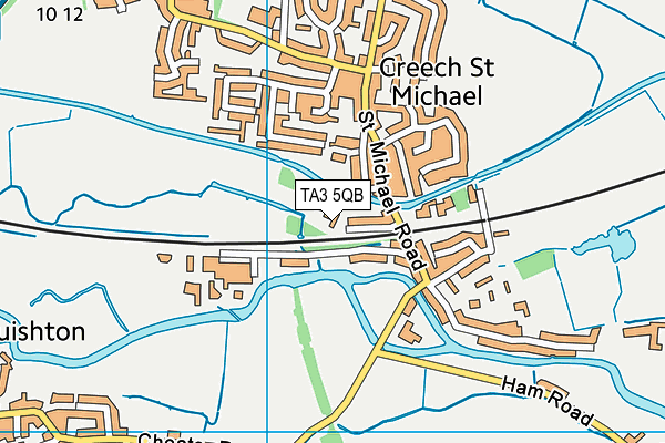 TA3 5QB map - OS VectorMap District (Ordnance Survey)