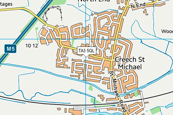 TA3 5QL map - OS VectorMap District (Ordnance Survey)