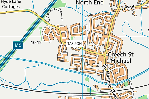 TA3 5QN map - OS VectorMap District (Ordnance Survey)