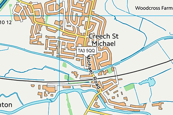 Creech St Michael Church of England Primary School map (TA3 5QQ) - OS VectorMap District (Ordnance Survey)