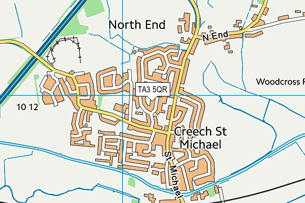 TA3 5QR map - OS VectorMap District (Ordnance Survey)