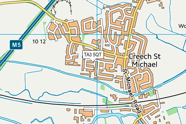 TA3 5QT map - OS VectorMap District (Ordnance Survey)