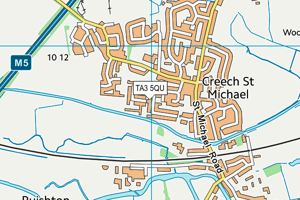 TA3 5QU map - OS VectorMap District (Ordnance Survey)