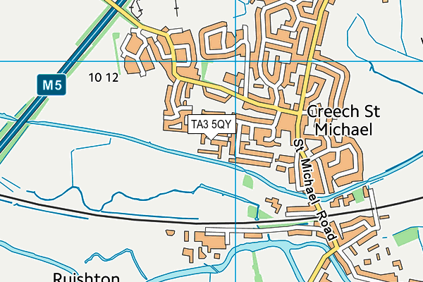 TA3 5QY map - OS VectorMap District (Ordnance Survey)