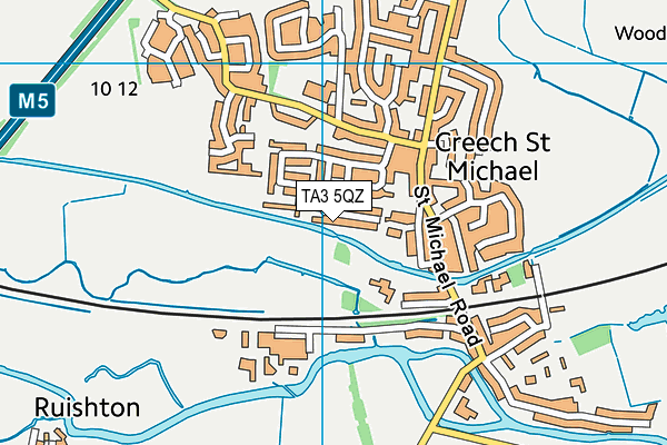 TA3 5QZ map - OS VectorMap District (Ordnance Survey)