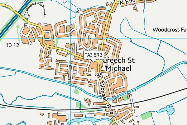 TA3 5RB map - OS VectorMap District (Ordnance Survey)