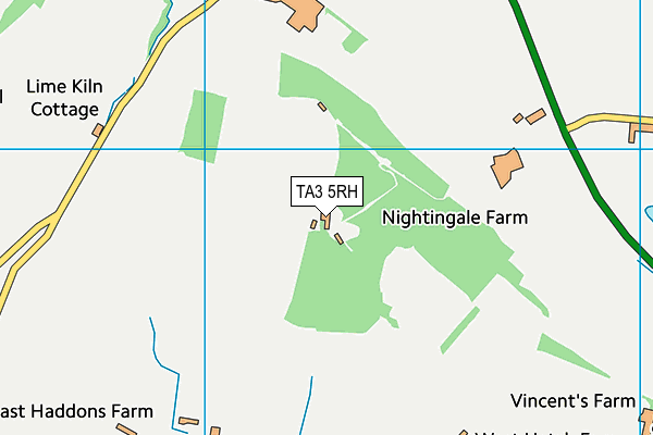TA3 5RH map - OS VectorMap District (Ordnance Survey)