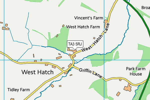 TA3 5RJ map - OS VectorMap District (Ordnance Survey)
