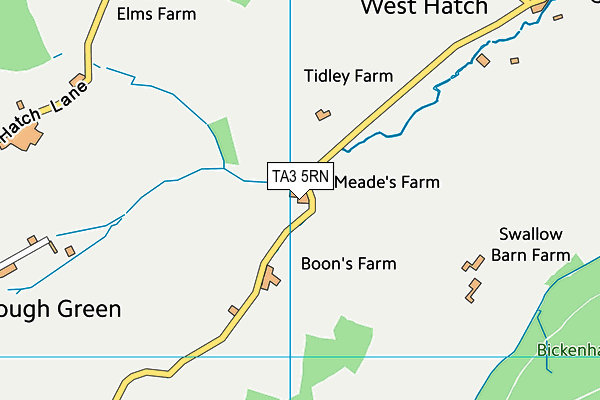 TA3 5RN map - OS VectorMap District (Ordnance Survey)